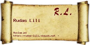 Rudas Lili névjegykártya