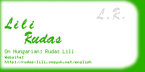 lili rudas business card